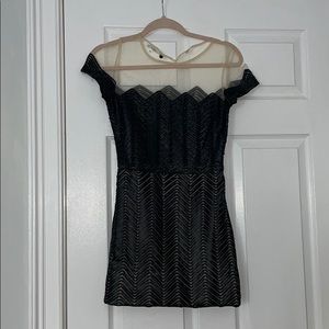 Mesh top short sleeve dress